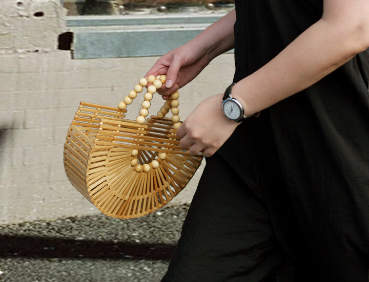 Lunettie Beaded Handle Tote