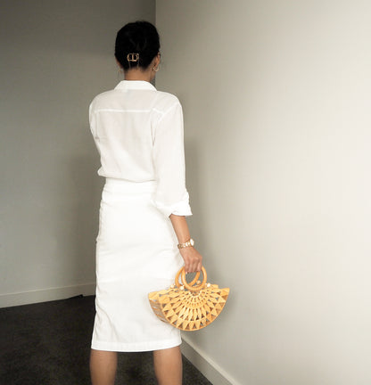 Selenite Wooden Handle Tote