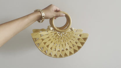 Selenite Wooden Handle Tote